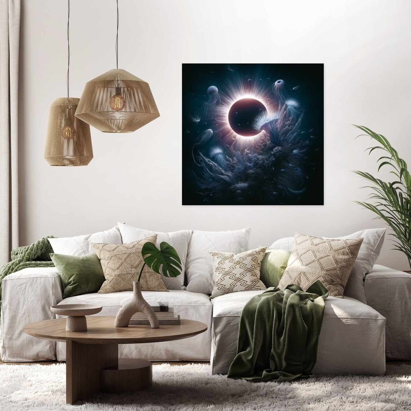 Eclipse Under the Sea Canvas
