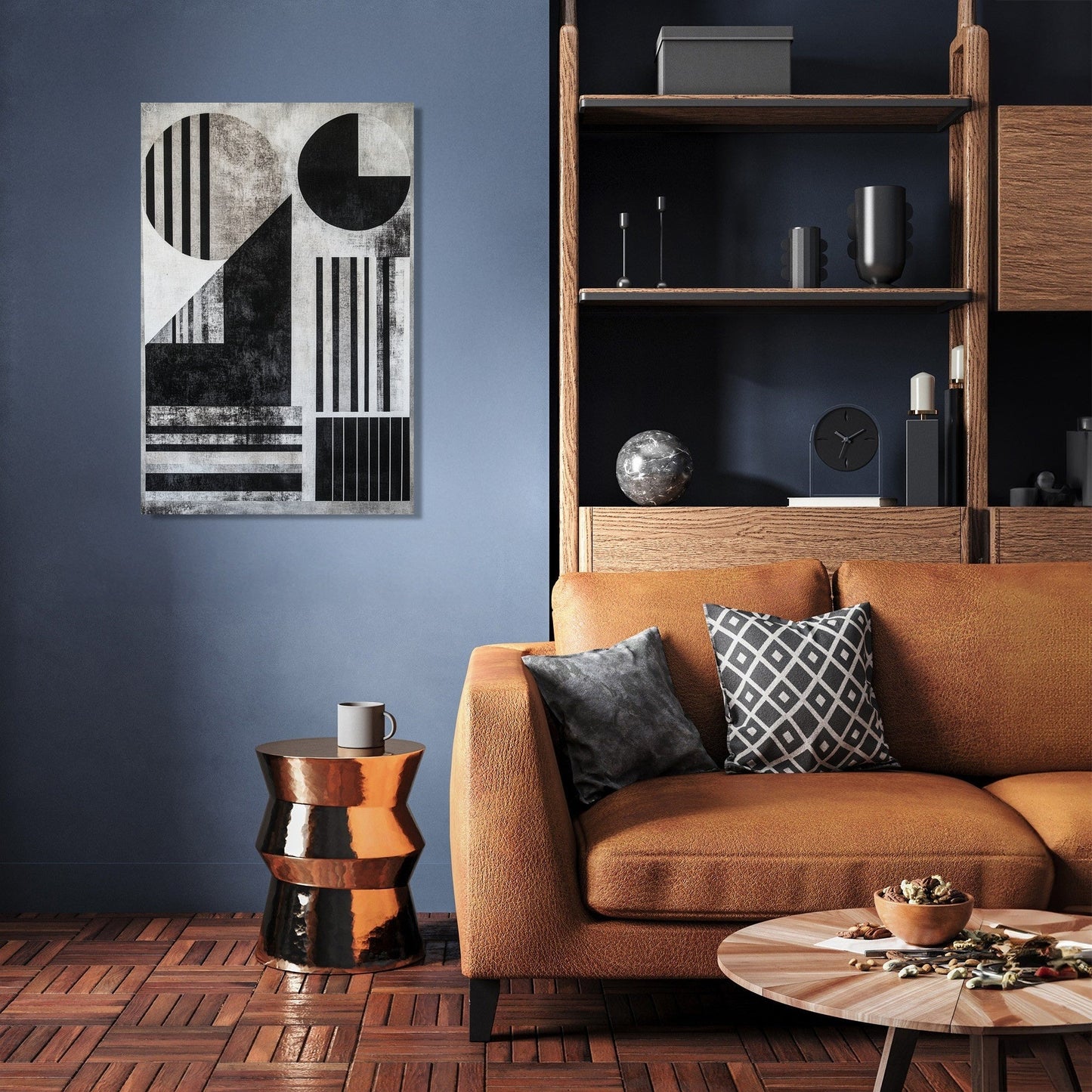 Bauhaus Bohemian Monochrome Canvas