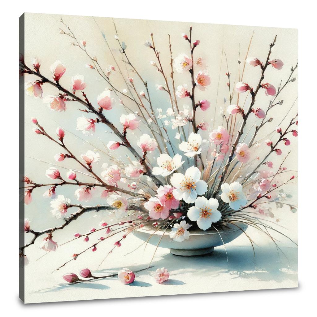 Cherry Blossom Ikebana Canvas