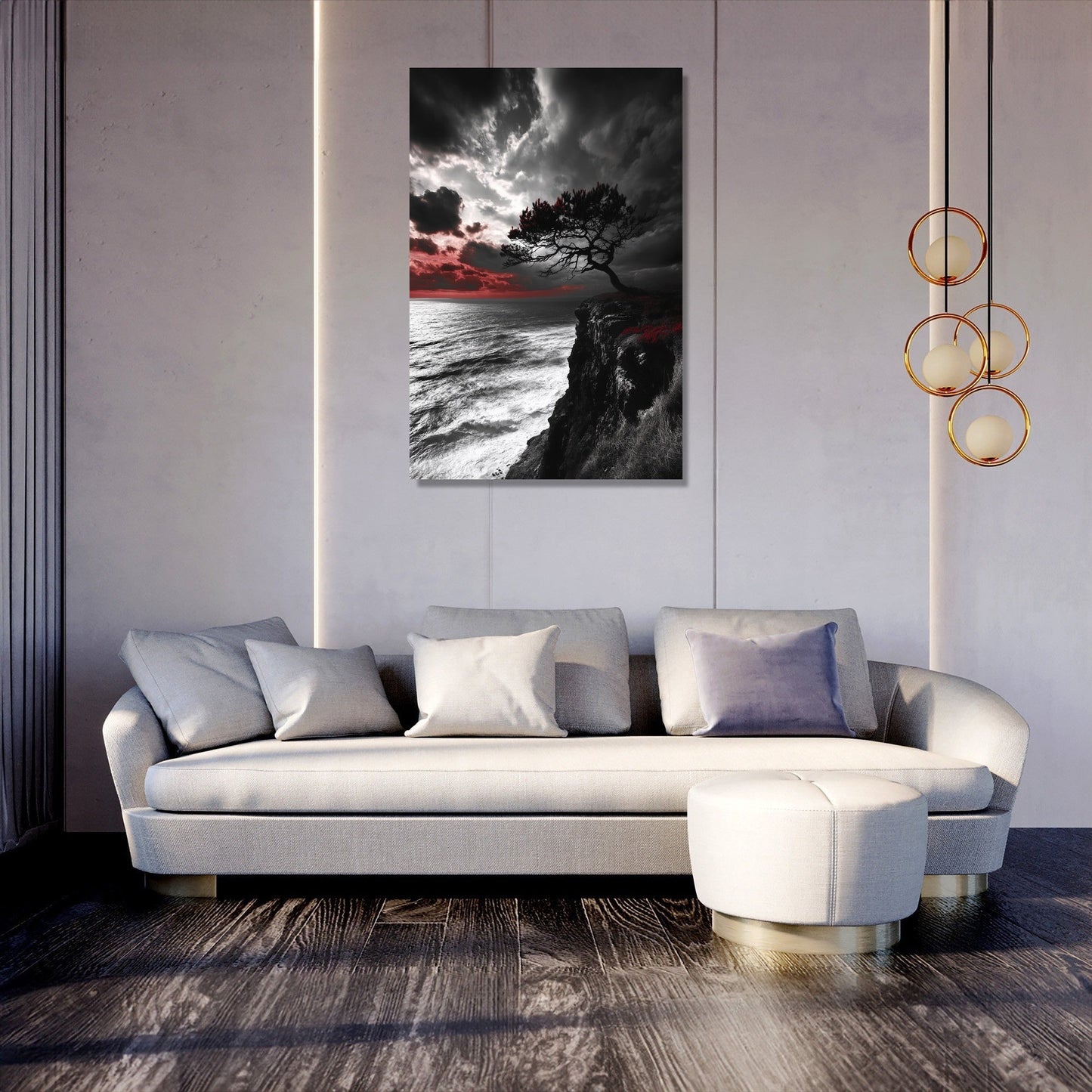 Passionate Sunset Tree Canvas
