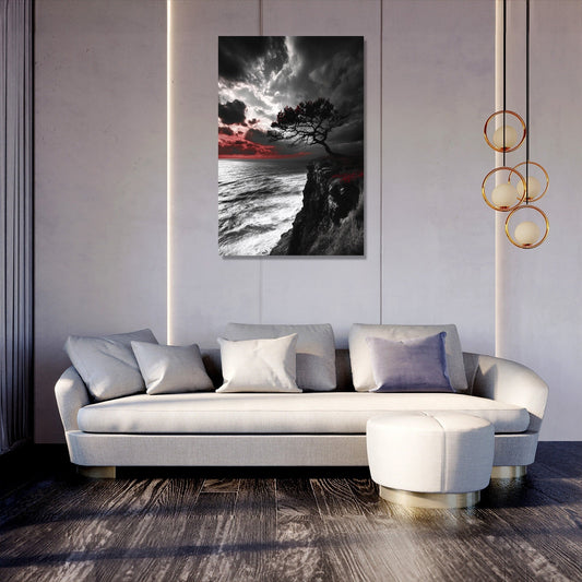 Passionate Sunset Tree Canvas