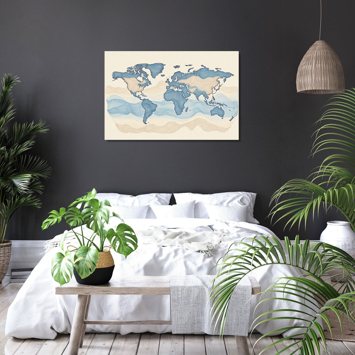 Worldly Outlines Canvas