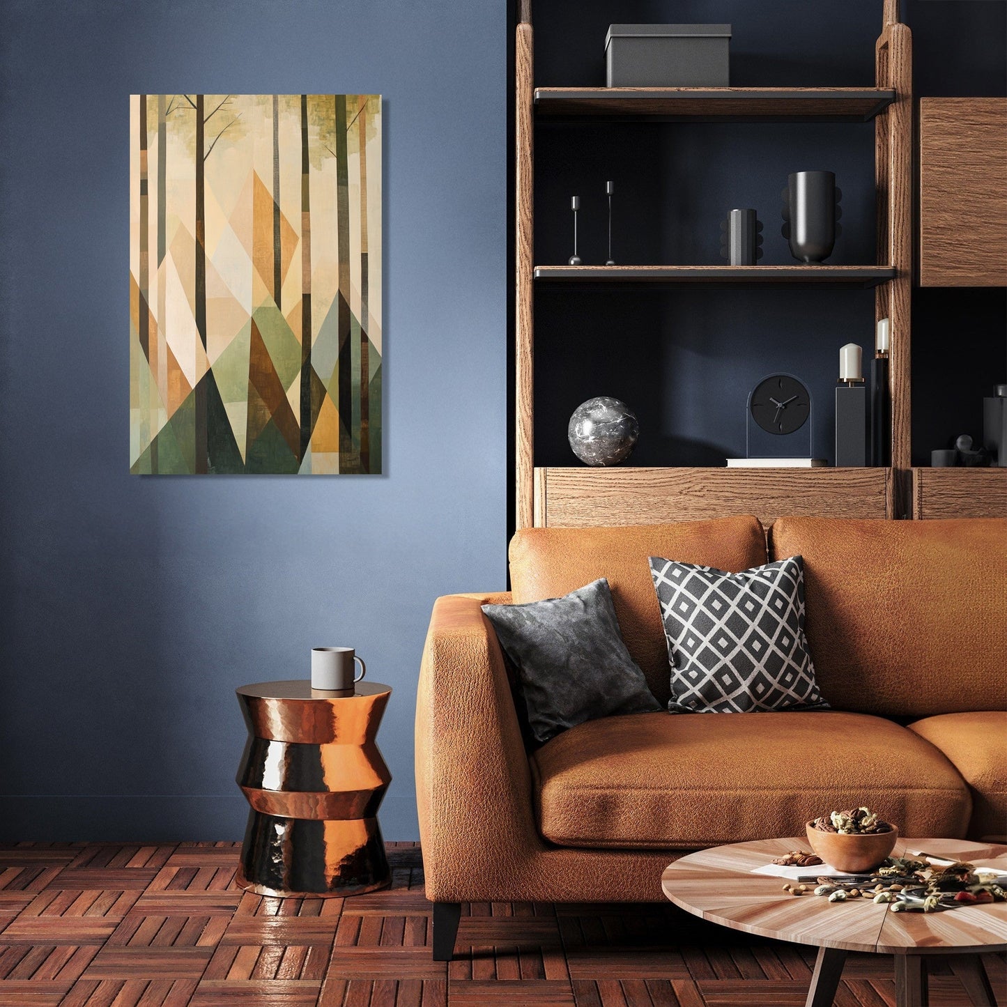 Triangular Forest Serenity Canvas