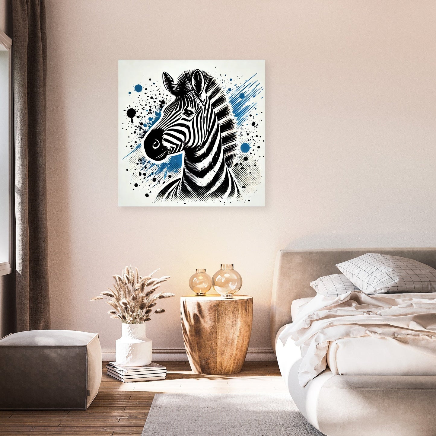 Splatter Zebra Canvas