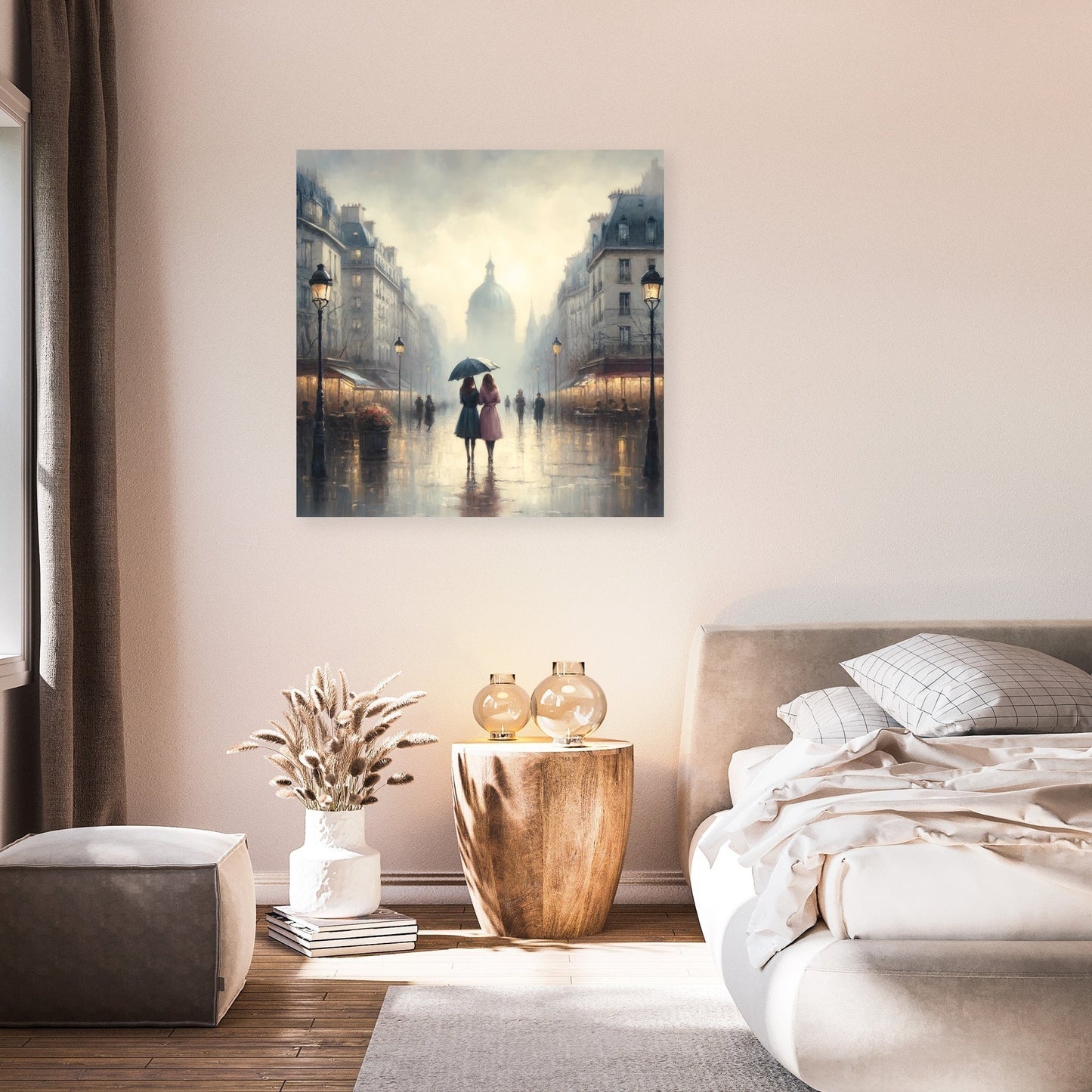 Parisian Spring Rain Canvas