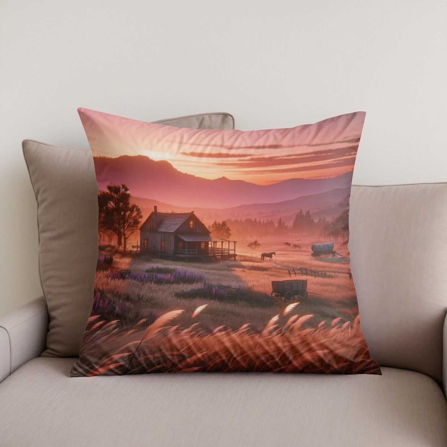 Prairie Solitude Cotton Cushion