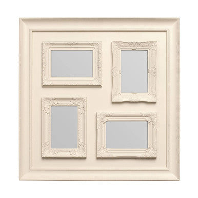 4 Photo Cream Plastic Multi Photo Frame | Maren