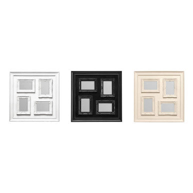 4 Photo Cream Plastic Multi Photo Frame | Maren