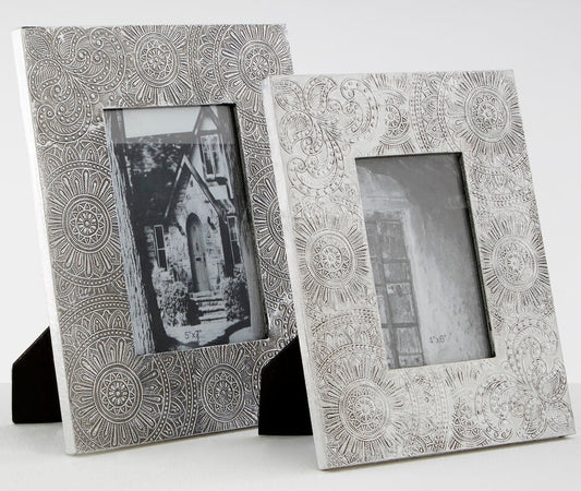Bowerbird 5X7 Silver Etched Photo Frame