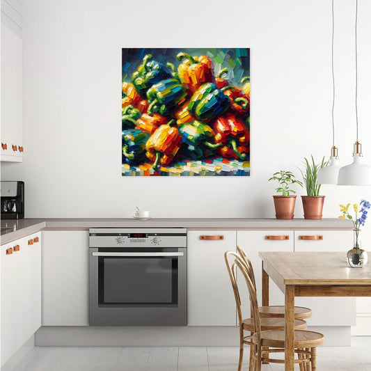 Post-Impressionist Pepper Party Canvas