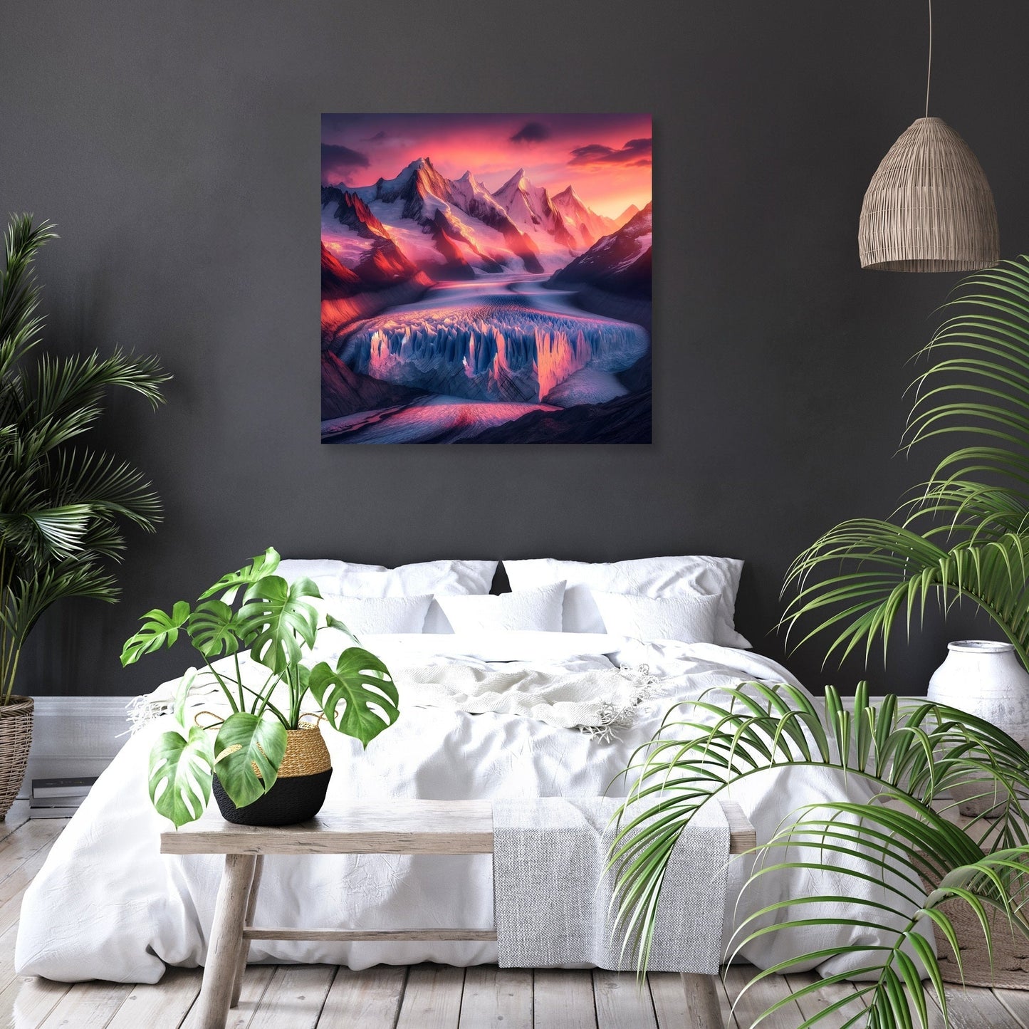 Sunset Glacier Canvas