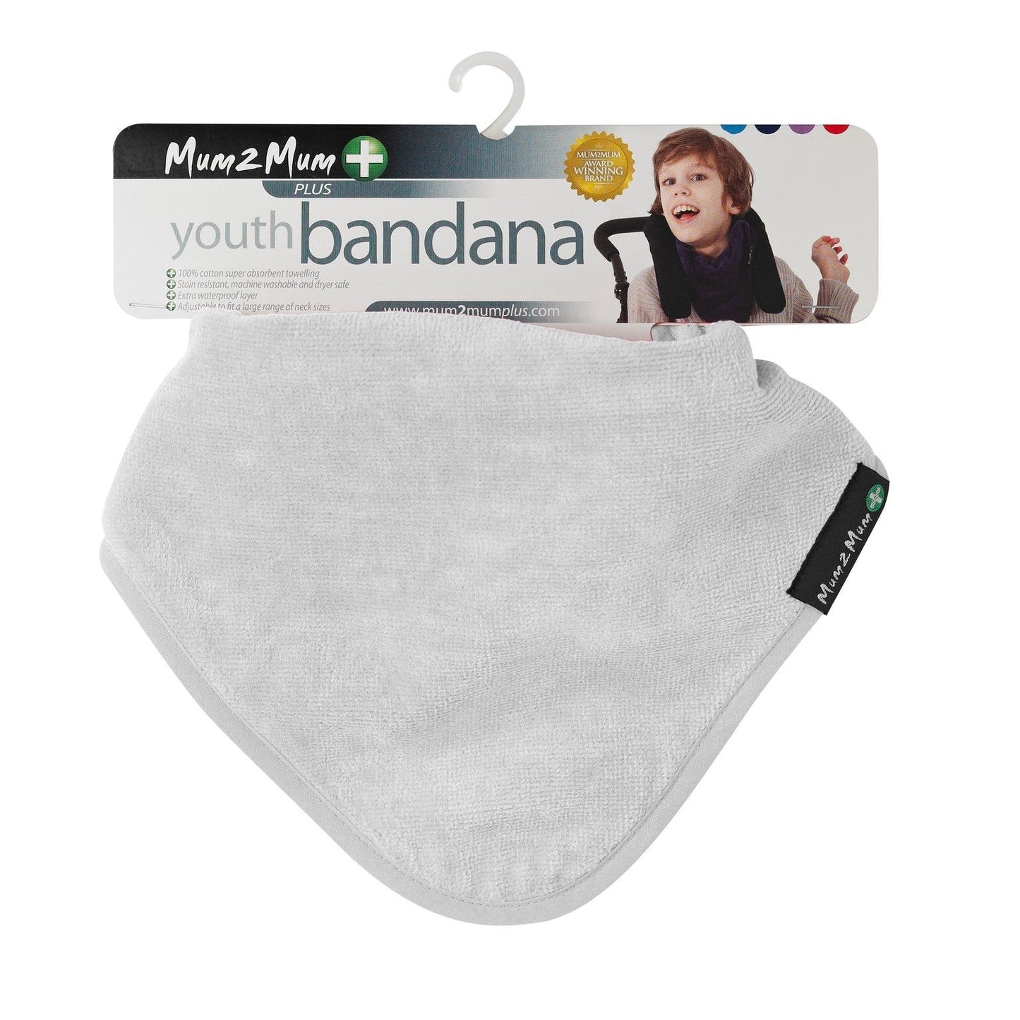 Mum 2 Mum PLUS Youth Disability Bib - Ages 5-15 years - Stone Grey