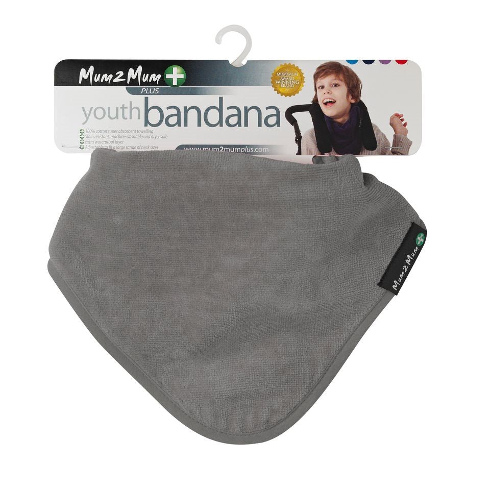 Mum 2 Mum PLUS Youth Disability Bib - Ages 5-15 years - Mushroom Grey/Brown