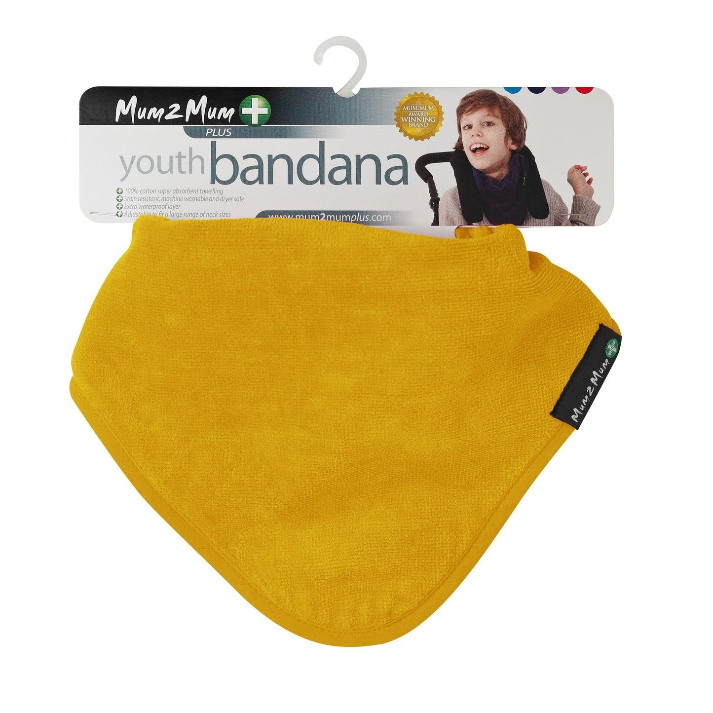 Mum 2 Mum PLUS Youth Disability Bib - Ages 5-15 years - Mustard