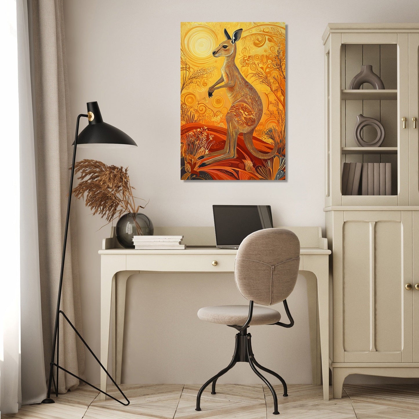 Hopping Kangaroo Canvas