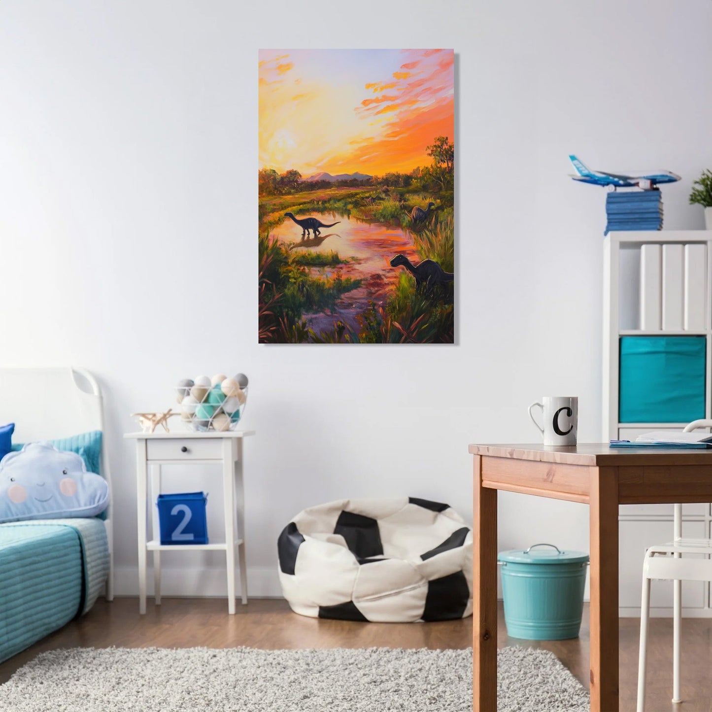 Dinosaur Dusk Canvas