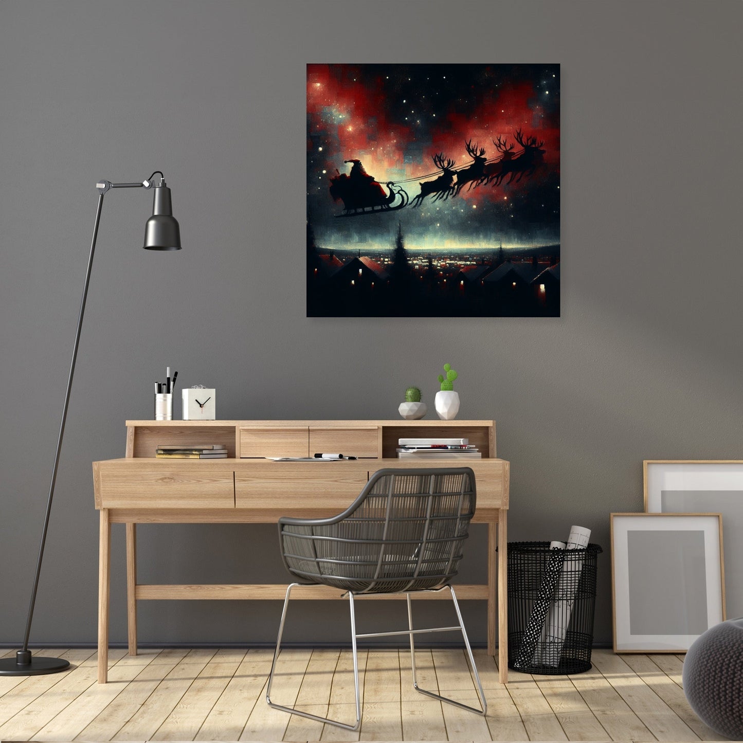 Santa's Starlit Journey Canvas