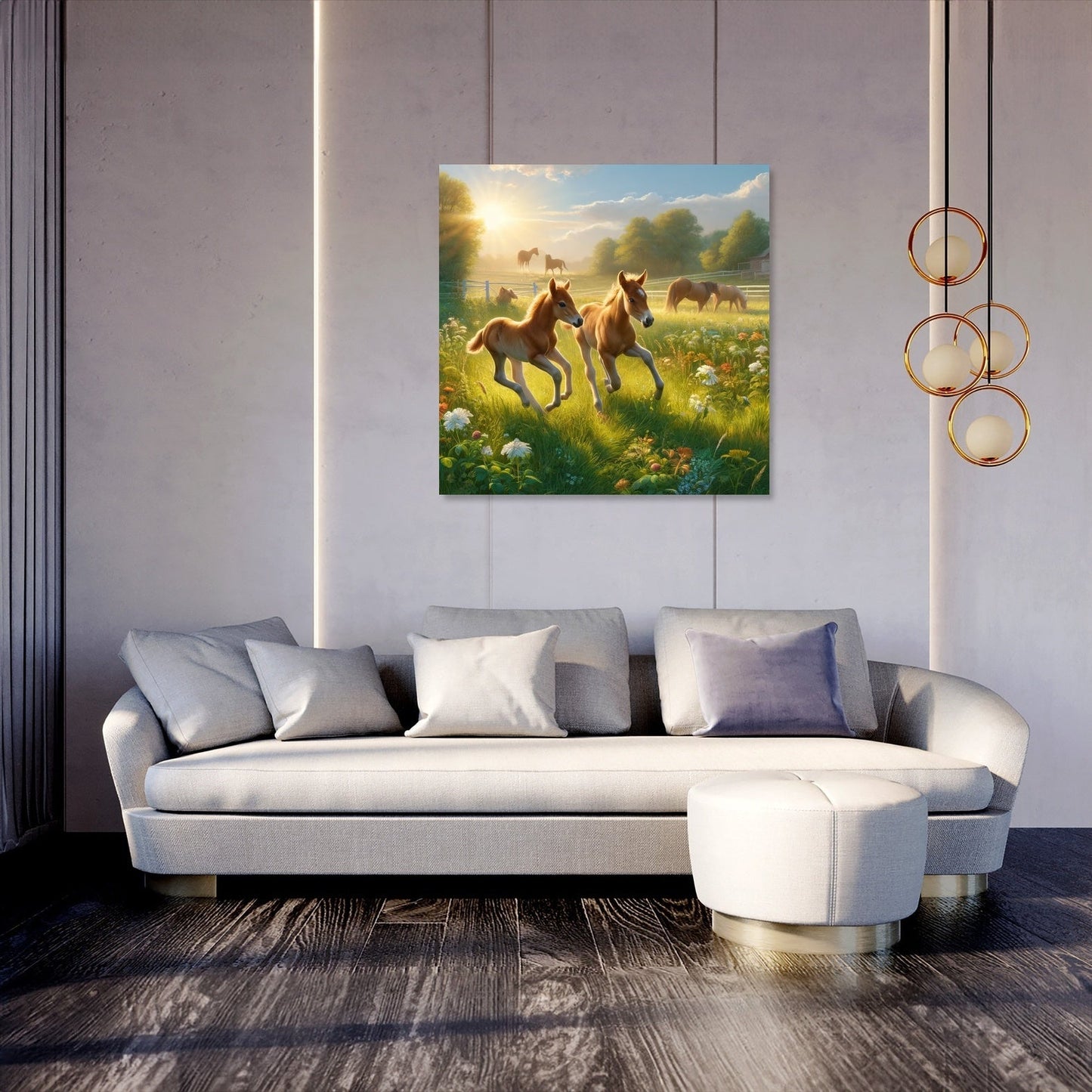 Frolicking Foals Canvas