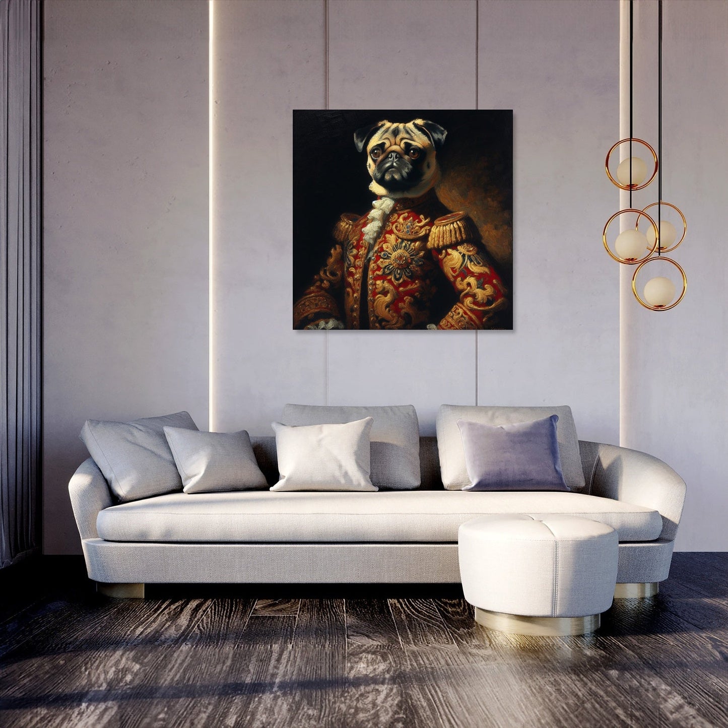 Regal Pug Monarch Canvas