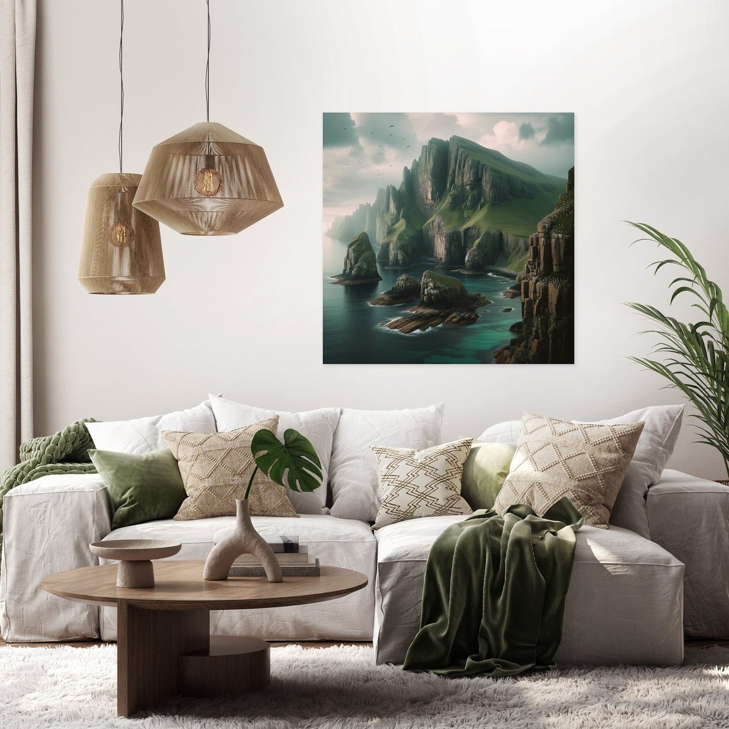 Coastal Cliff Serenity Canvas
