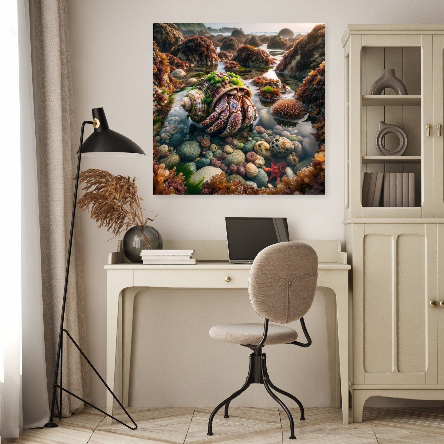 Tide Pool Hermit Crab Canvas