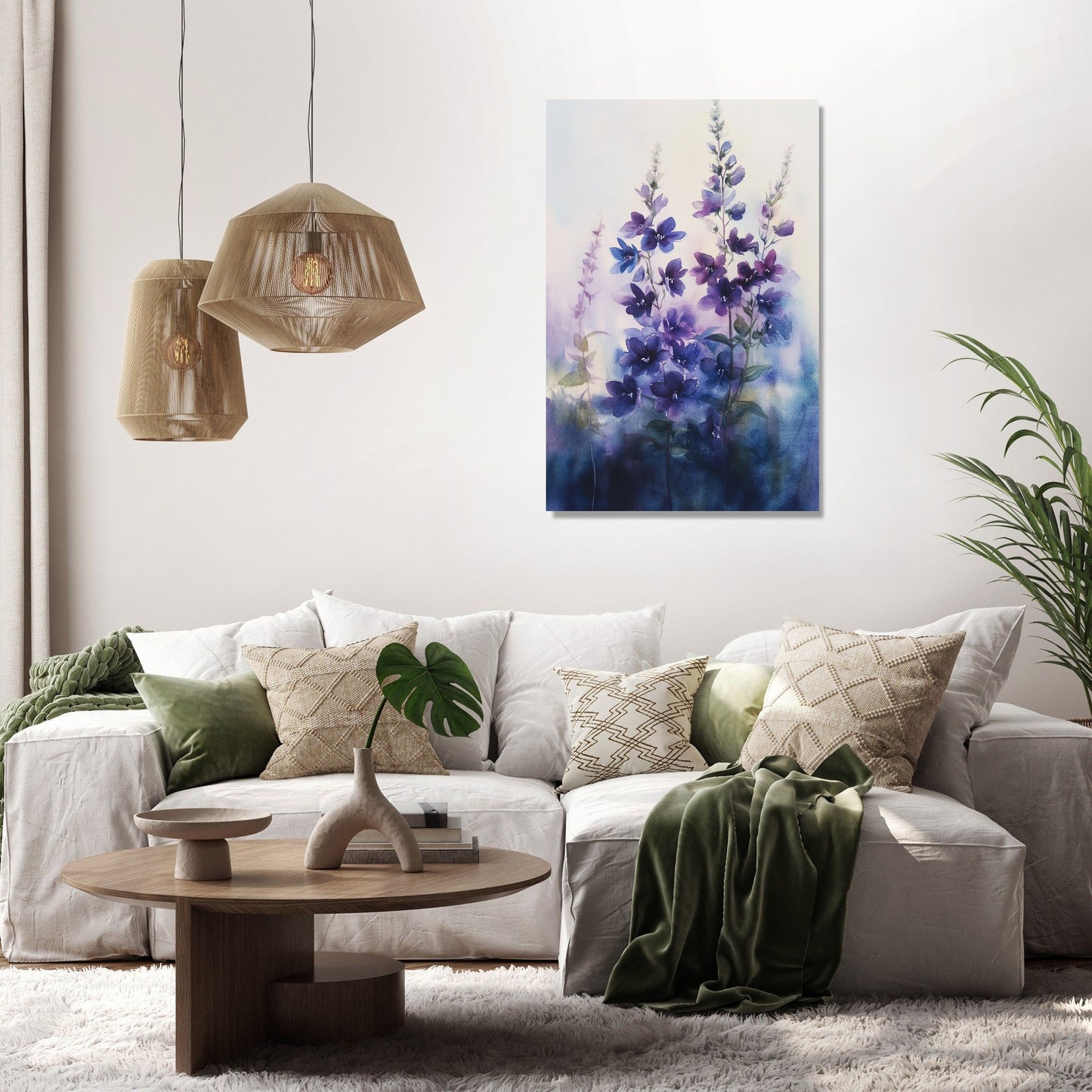 Indigo Lobelia Canvas