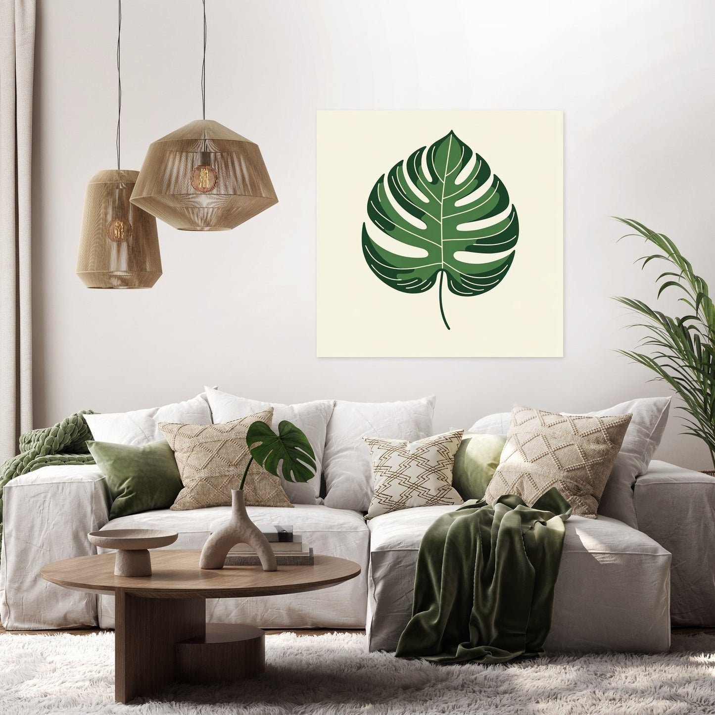 Monstera Leaf Elegance Canvas