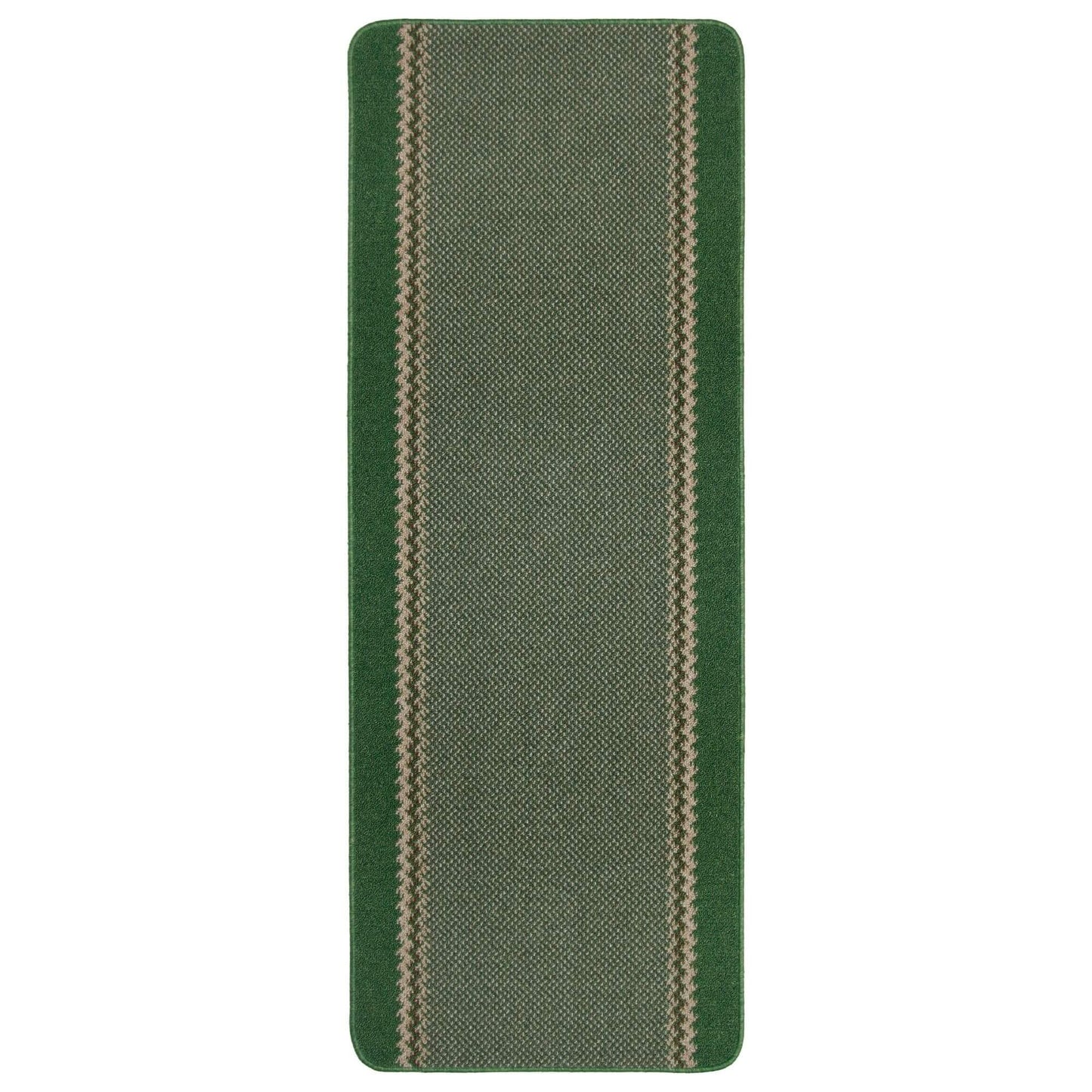 Washable Designer Bordered Green Rug | 116Gr