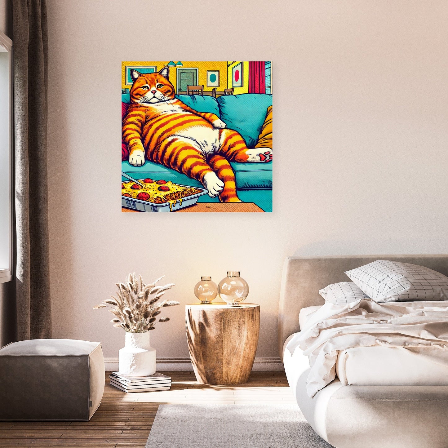 Vibrant Feline Pop Canvas