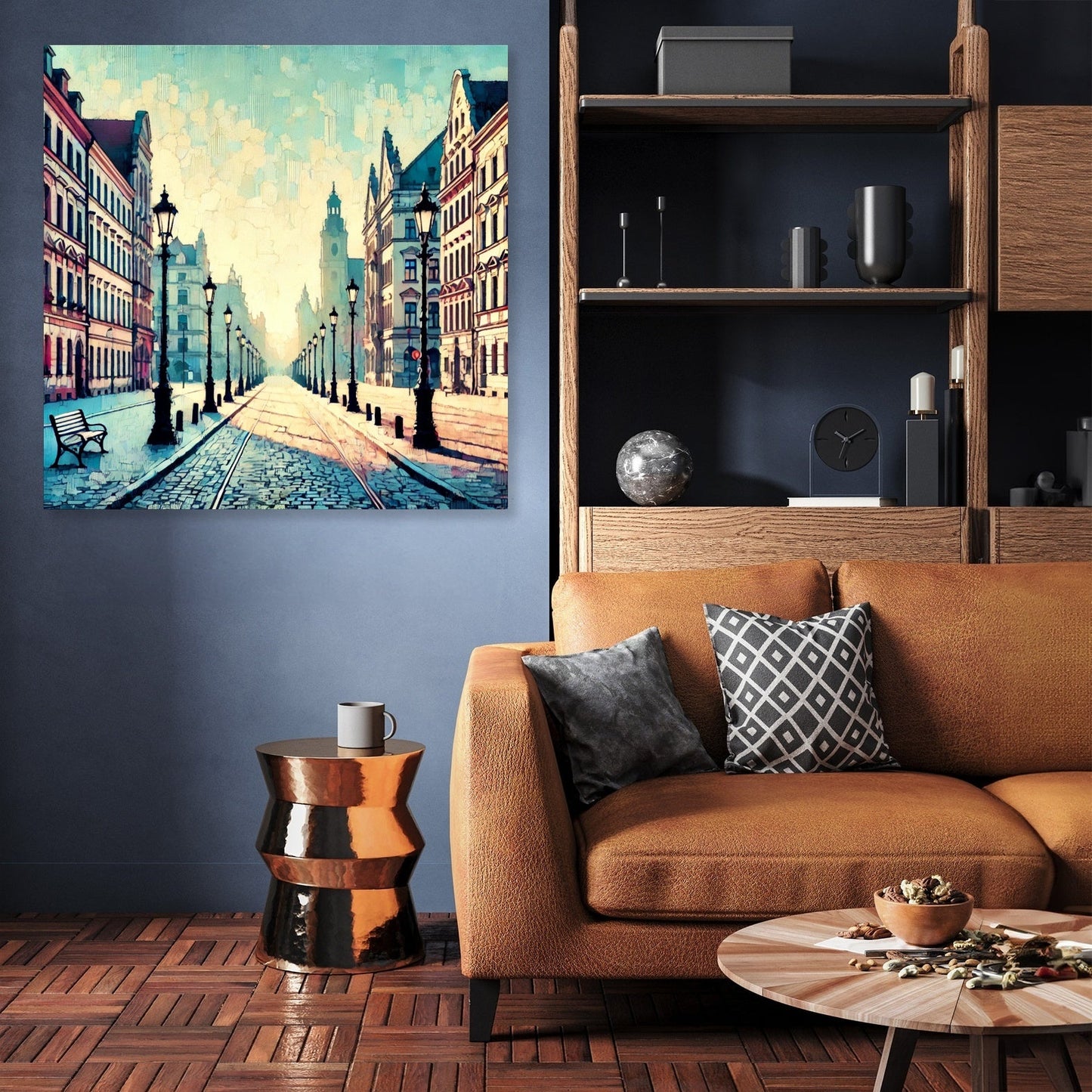 Serene Morning Old Town Canvas