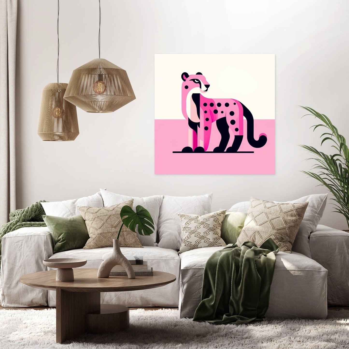 Pink Cheetah Charm Canvas
