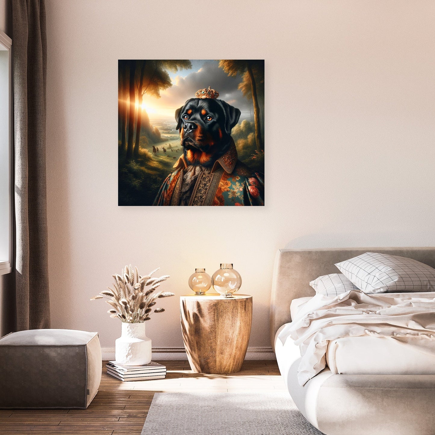Regal Rottweiler Reverie Canvas