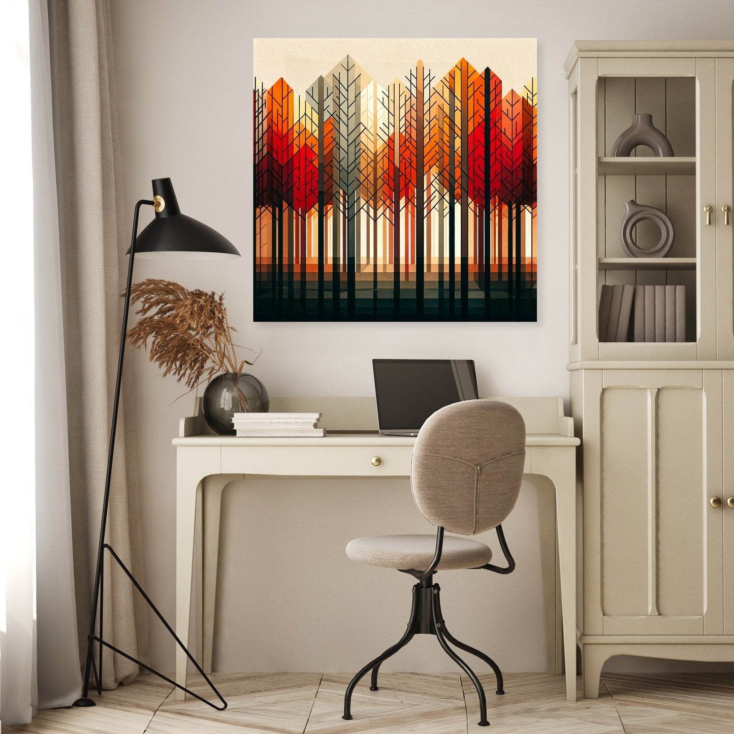 Autumn Geometry Canvas