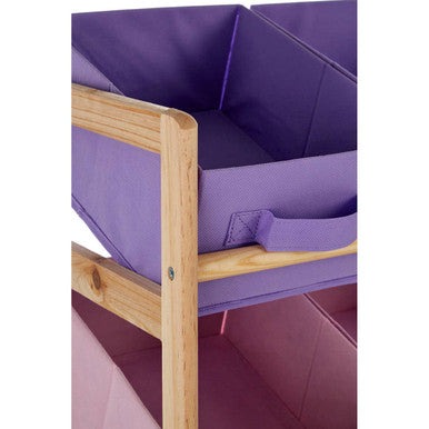 Pixel Pink and Purple 3 Tier Kids Storage Unit