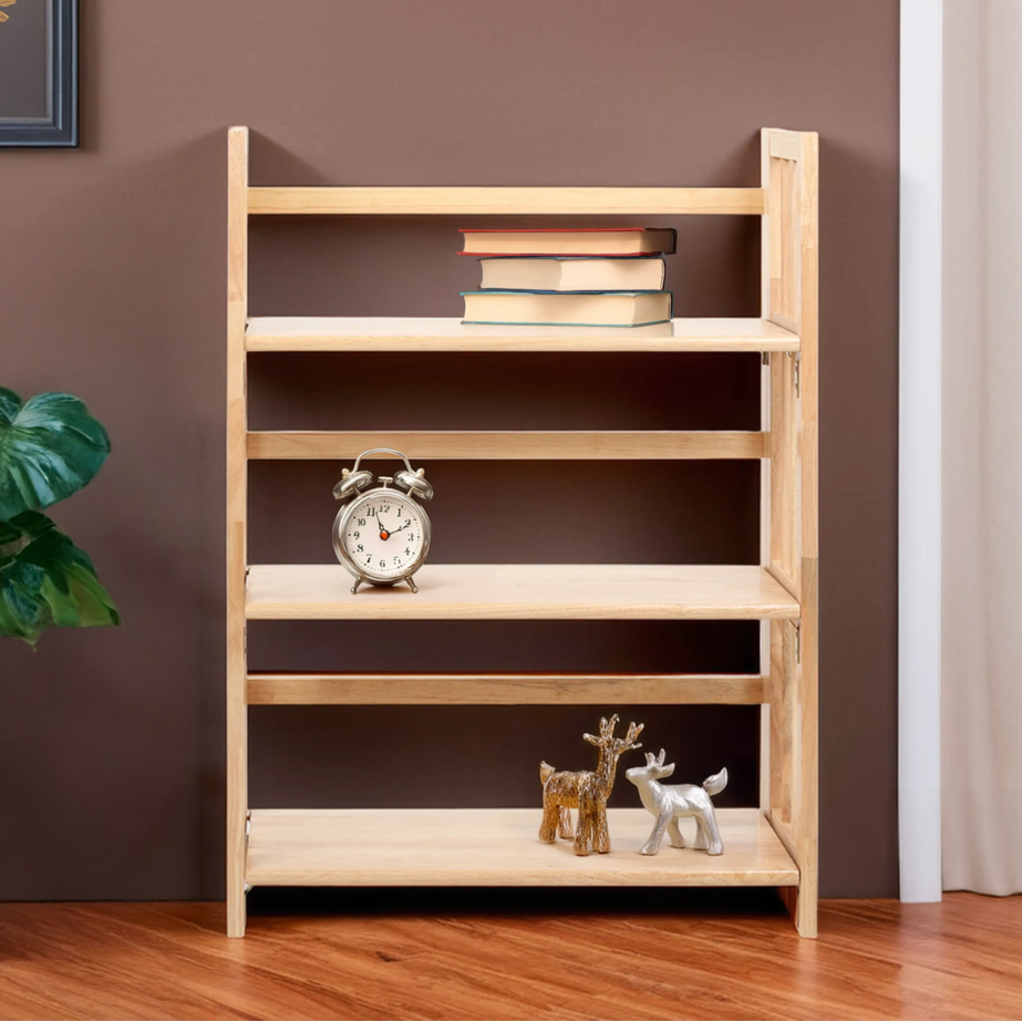 Three Tier Tropical Hevea Wood Stackable Shelf Unit | Heva