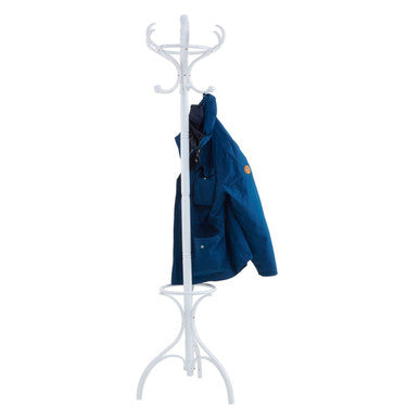 Kennedy 184Cm White Finish Floor Standing Coat Stand | Solid Wood & Free Standing