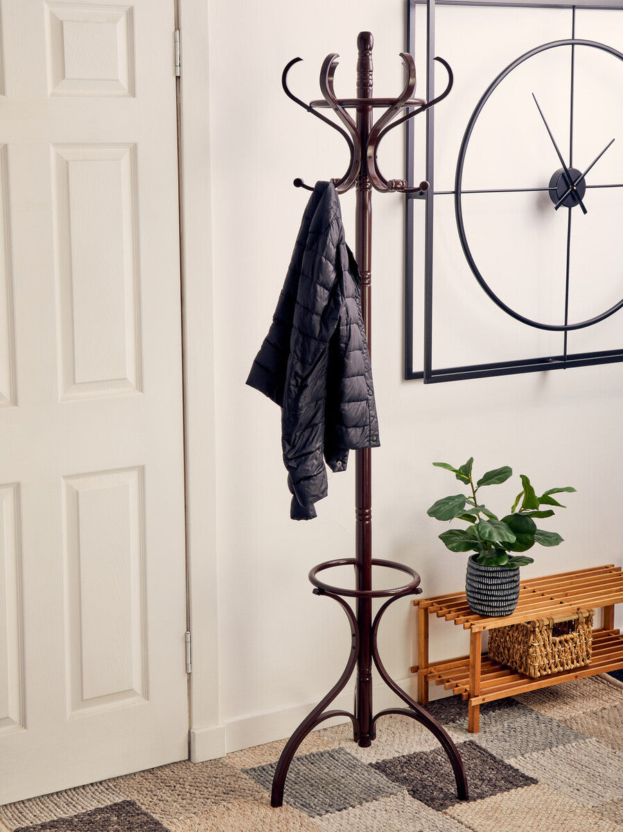 Kennedy Mahogany Finish Floor Standing Coat Stand
