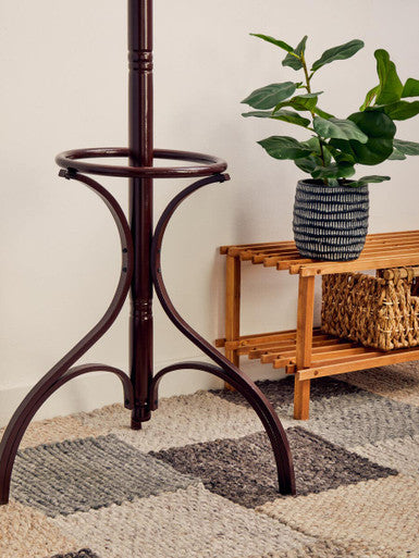 Kennedy Mahogany Finish Coat Stand | Solid Wood & Free Standing