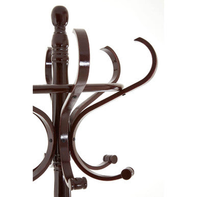 Kennedy Mahogany Finish Coat Stand | Solid Wood & Free Standing
