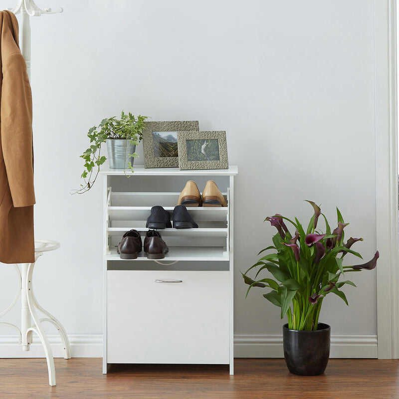 White Pull Down Shoe Cupboard | Ryan