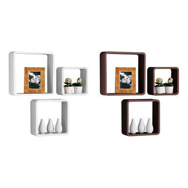 Kayli Set Of Three White Wall Cubes