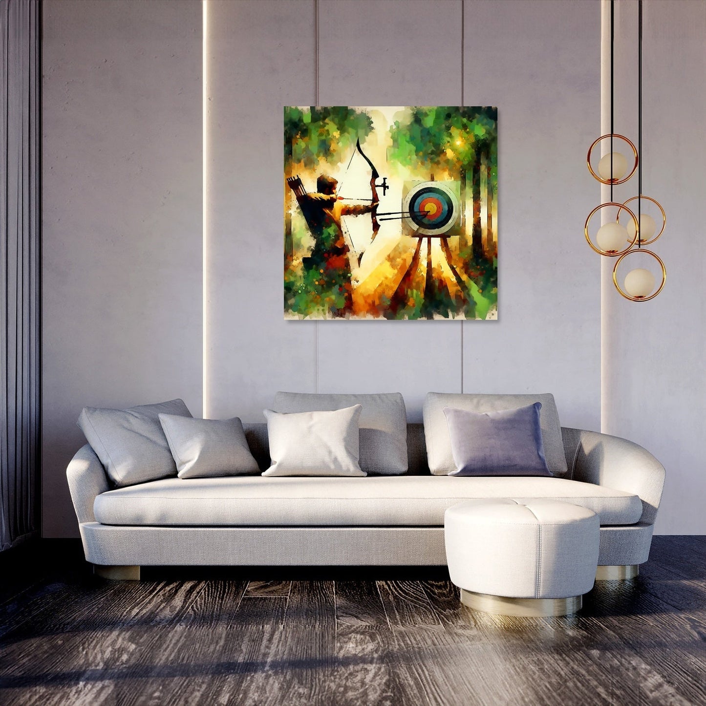 Focused Archer Canvas