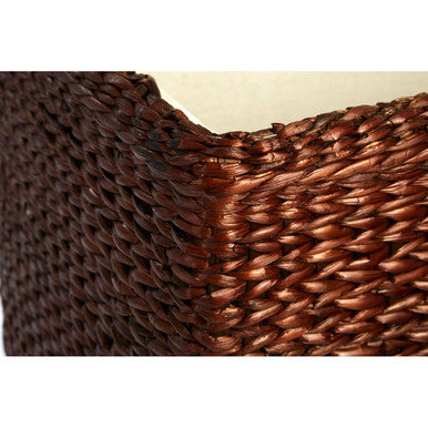Cattail Leaf Woven Storage Ottoman - Set of 2