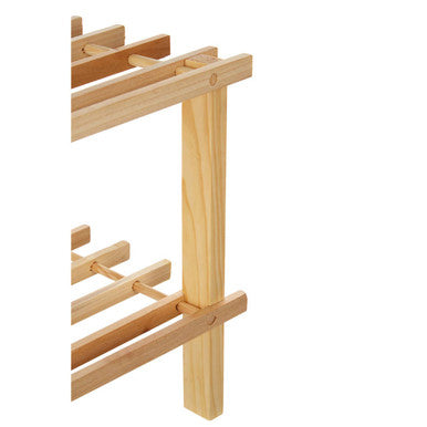 Parker Natural And Cedar Wood 2 Tier Shoe Rack