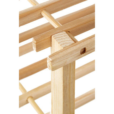 Parker Natural And Cedar Wood 2 Tier Shoe Rack