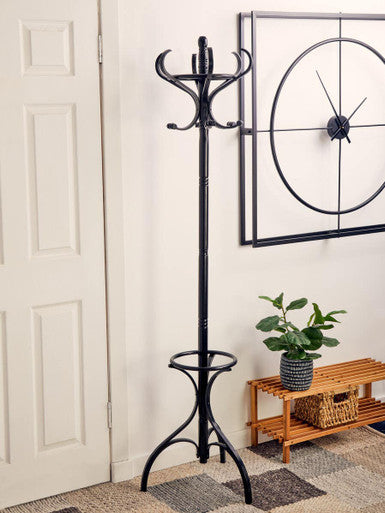 Kennedy Black Finish Floor Standing Coat Stand