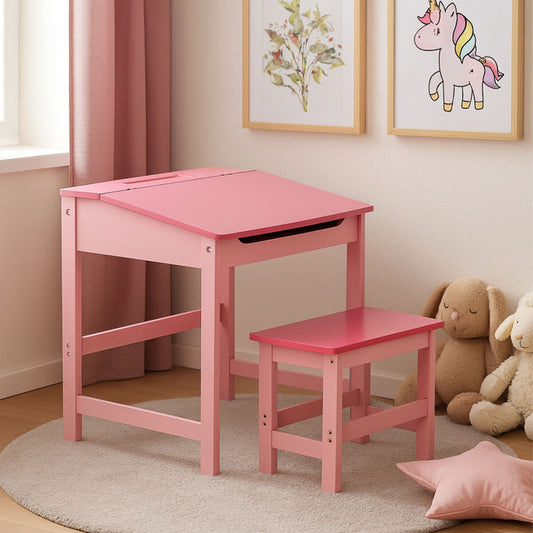 Jordan Children's Pink Desk And Stool