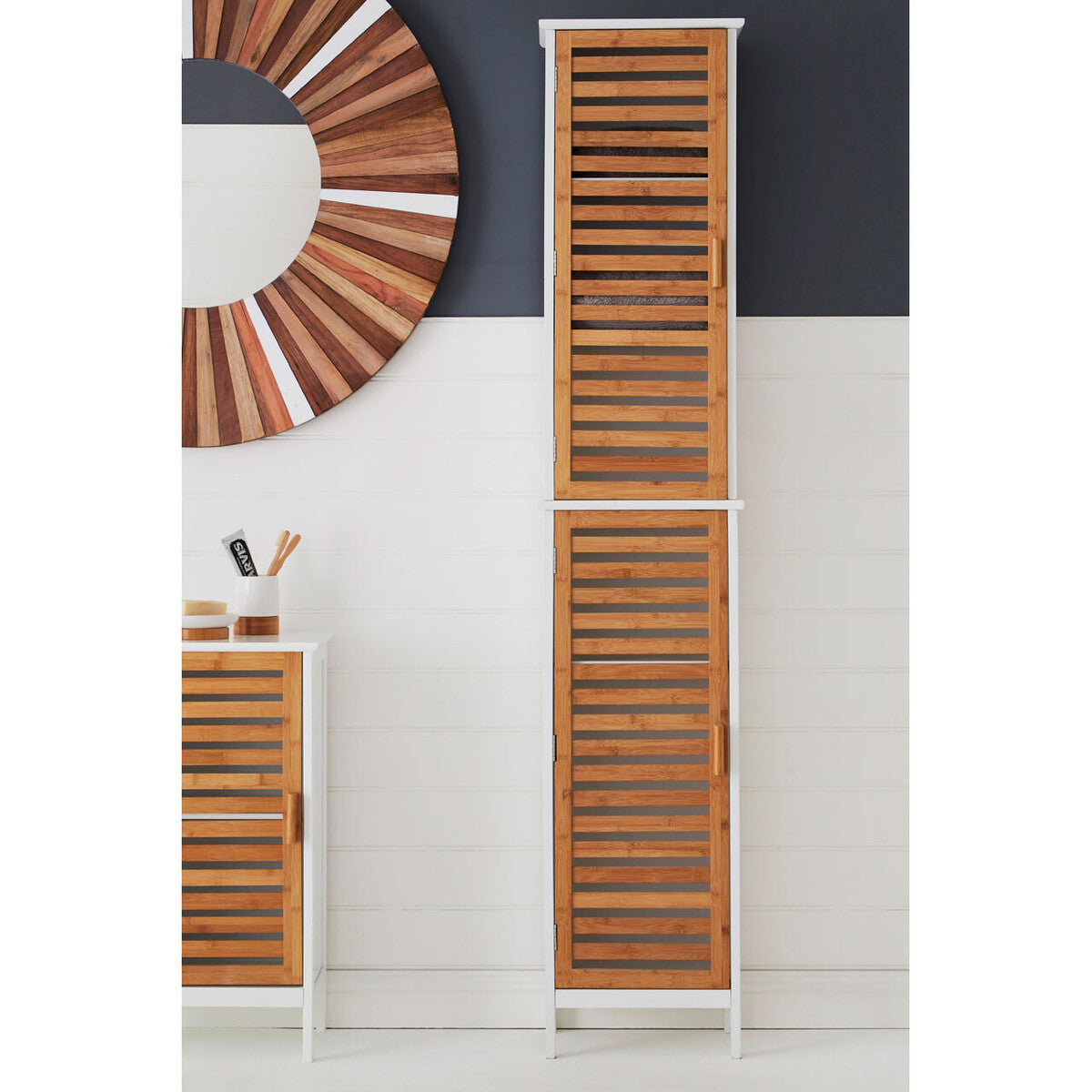 Verdon 2 Single 4 Inner Shelves Standing Cabinet