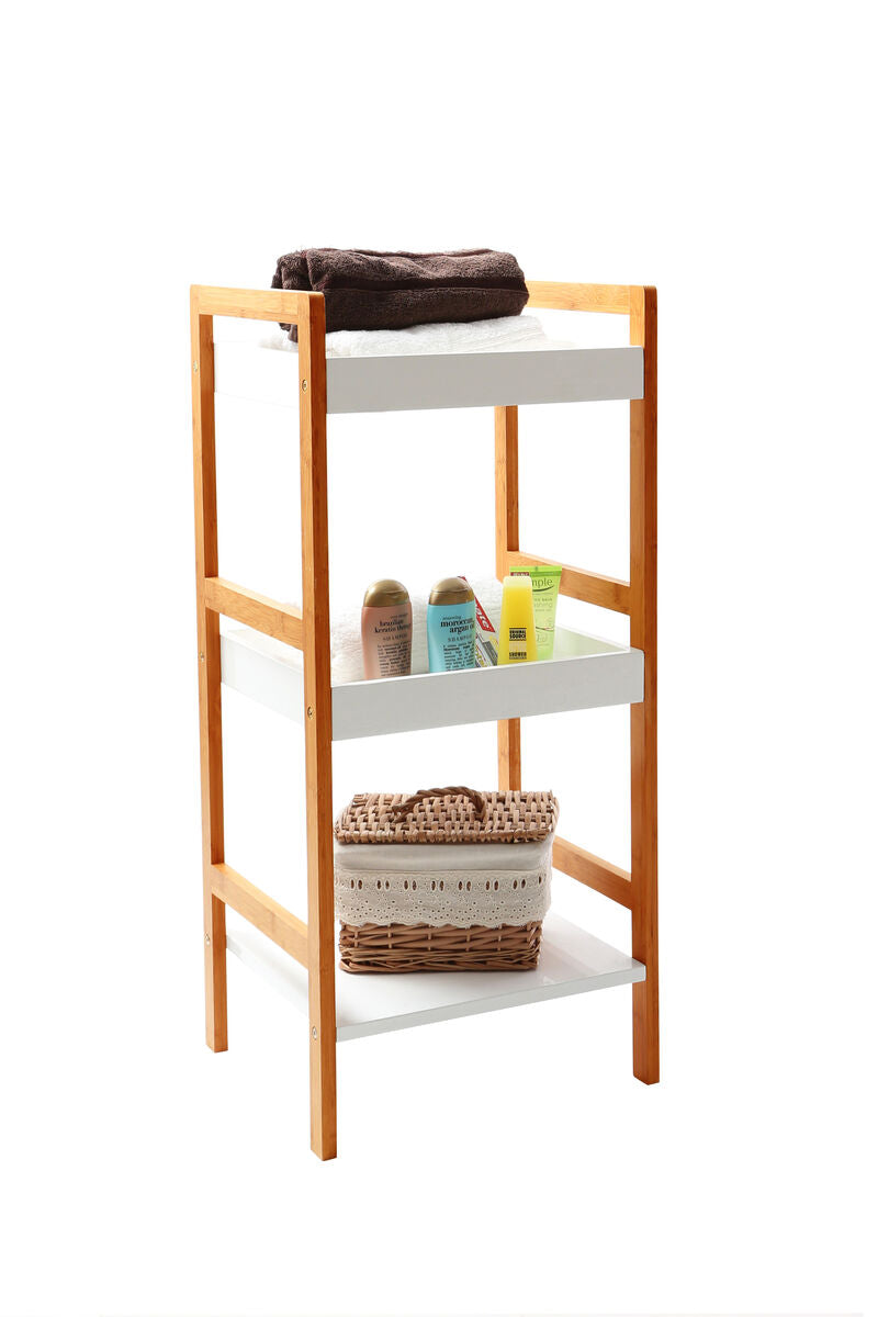White High Gloss 3 Tier Small Shelf Unit | Versi