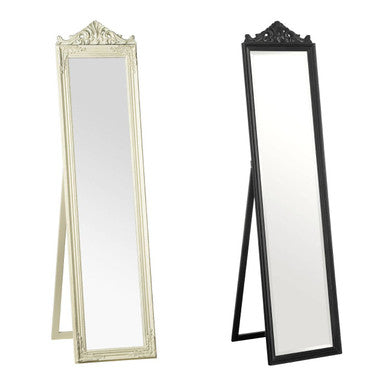 Boudoir Cream And Gold Finish Standing Mirror